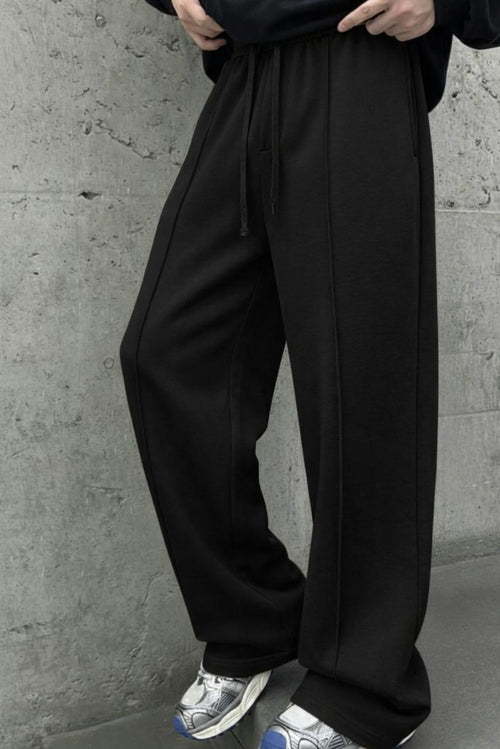 STRAIGHT FIT LINED TROUSERS